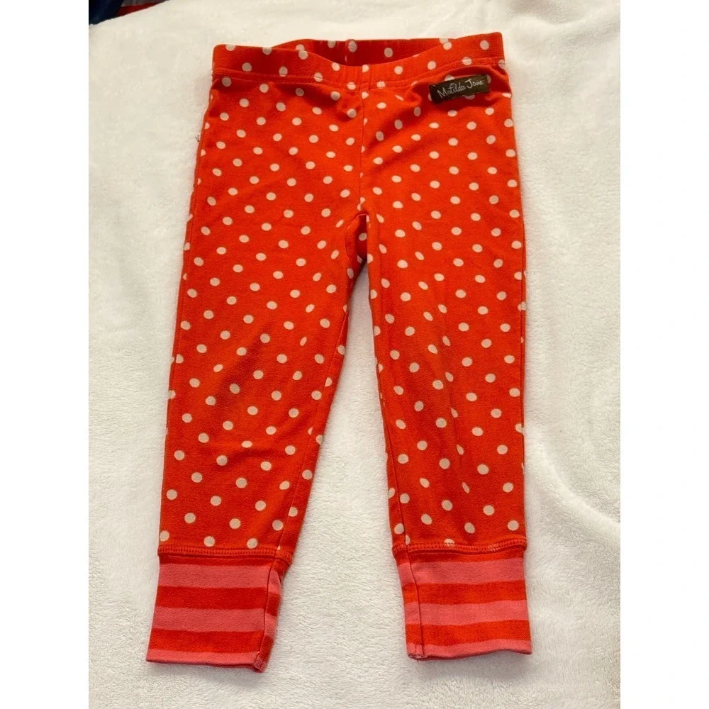 Matilda Jane PUG CUPCAKE Pajama Set Kids Girls Long Sleeve‎ Pants Red White